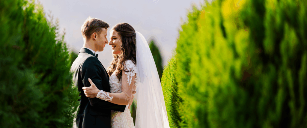 Romantic outdoor shot of a couple captured through Pre-Wedding Photoshoot Services.