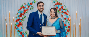 Couple holding marriage certificates after ROM solemnisation in Singapore, shared as inspiration for ROM Singapore 2026