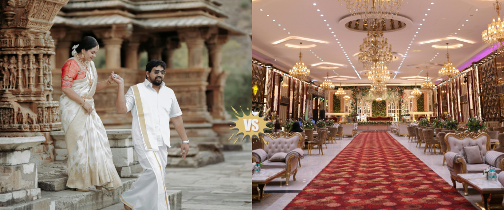 temple wedding vs banquet wedding